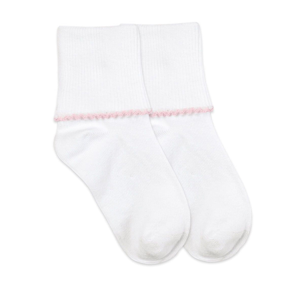 Smooth Toe Tatted Edge Turn Cuff Socks