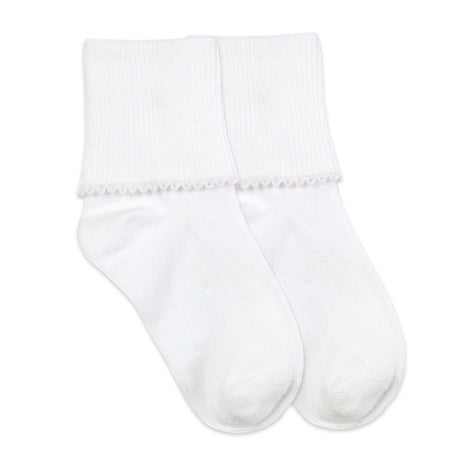 Smooth Toe Tatted Edge Turn Cuff Socks