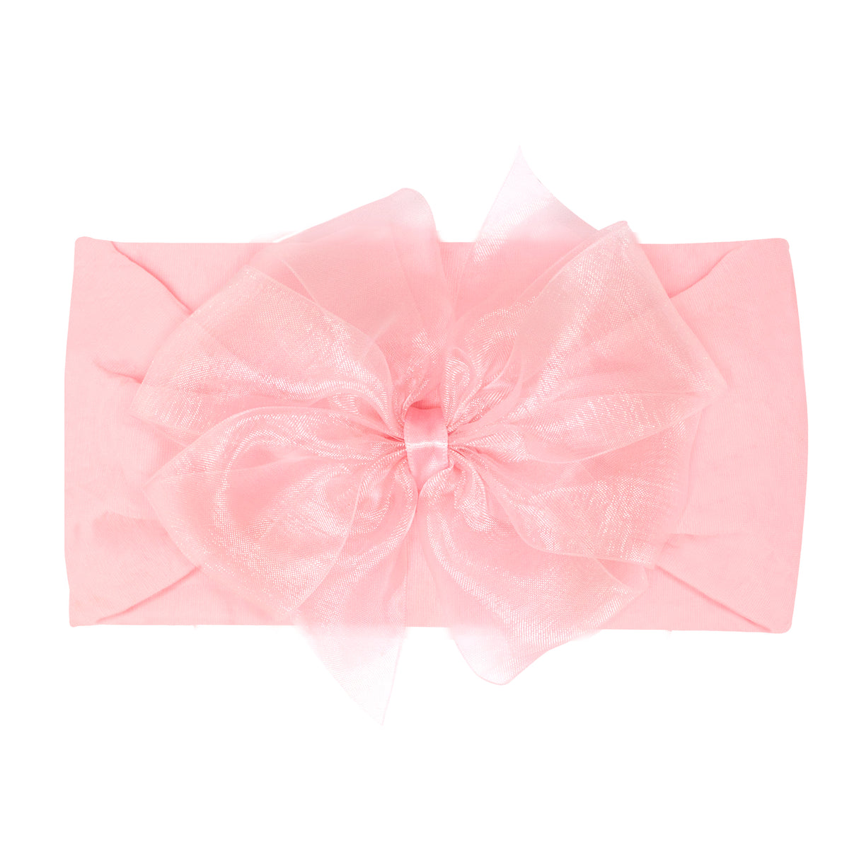 Organza Bow on Nylon Baby Headband