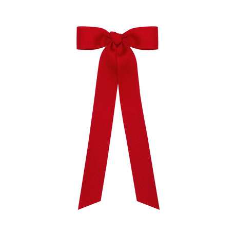 Grosgrain Hair Bowtie with Knot Streamer
