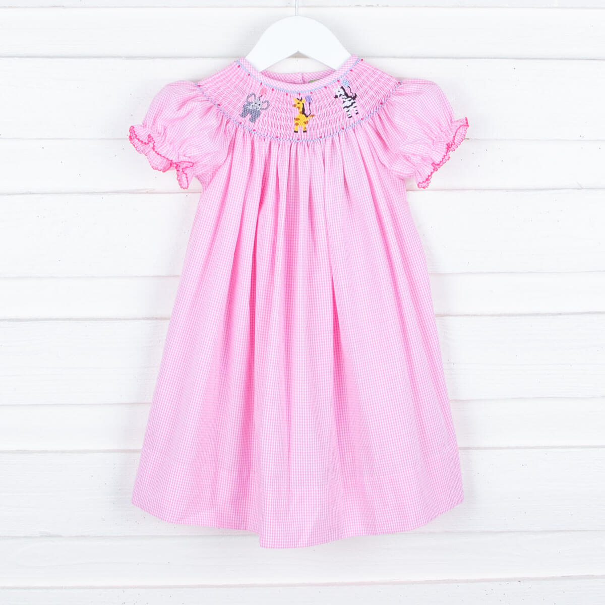 Safari Party Smocked Pink Dress