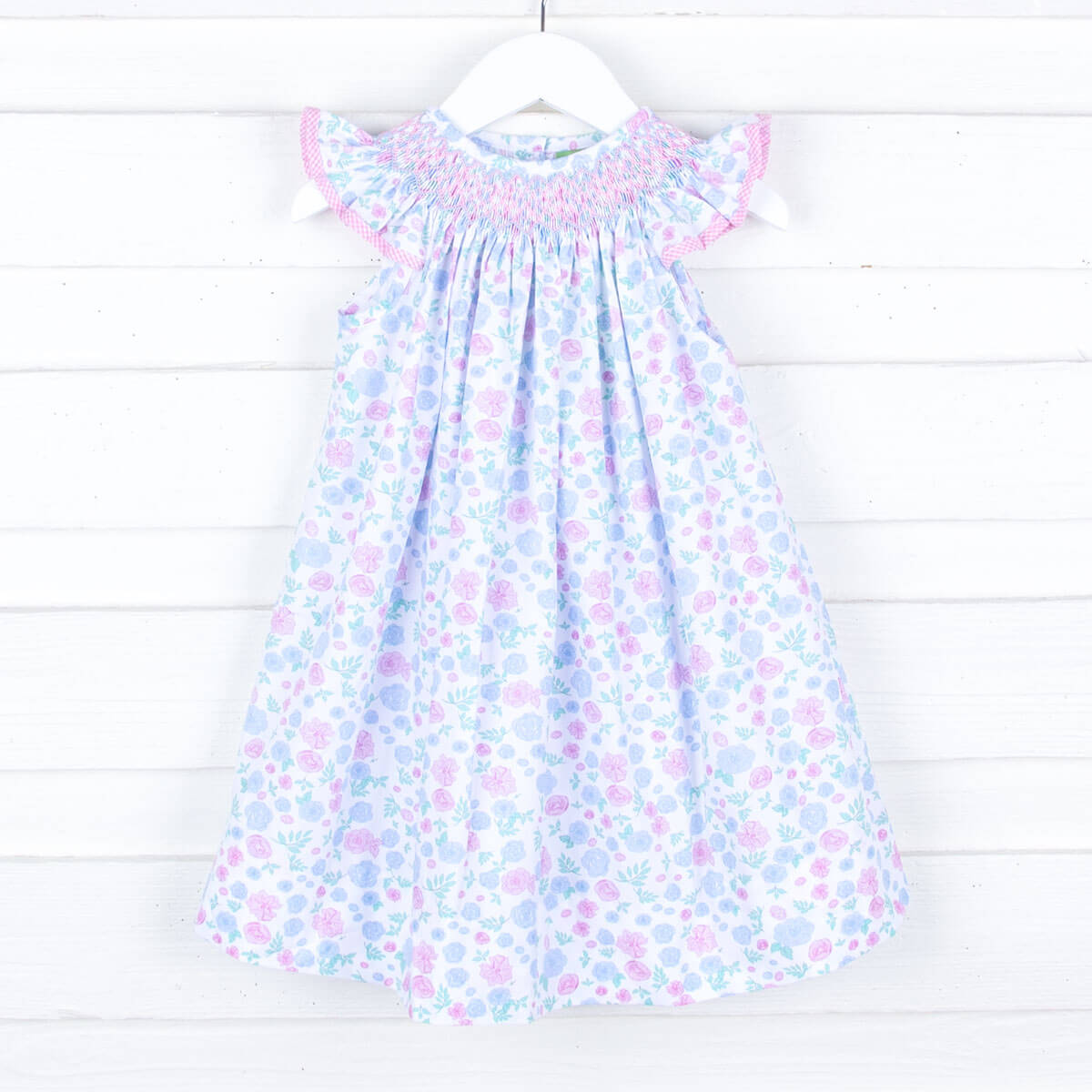 Geometric Smocked Garden Rose Dress