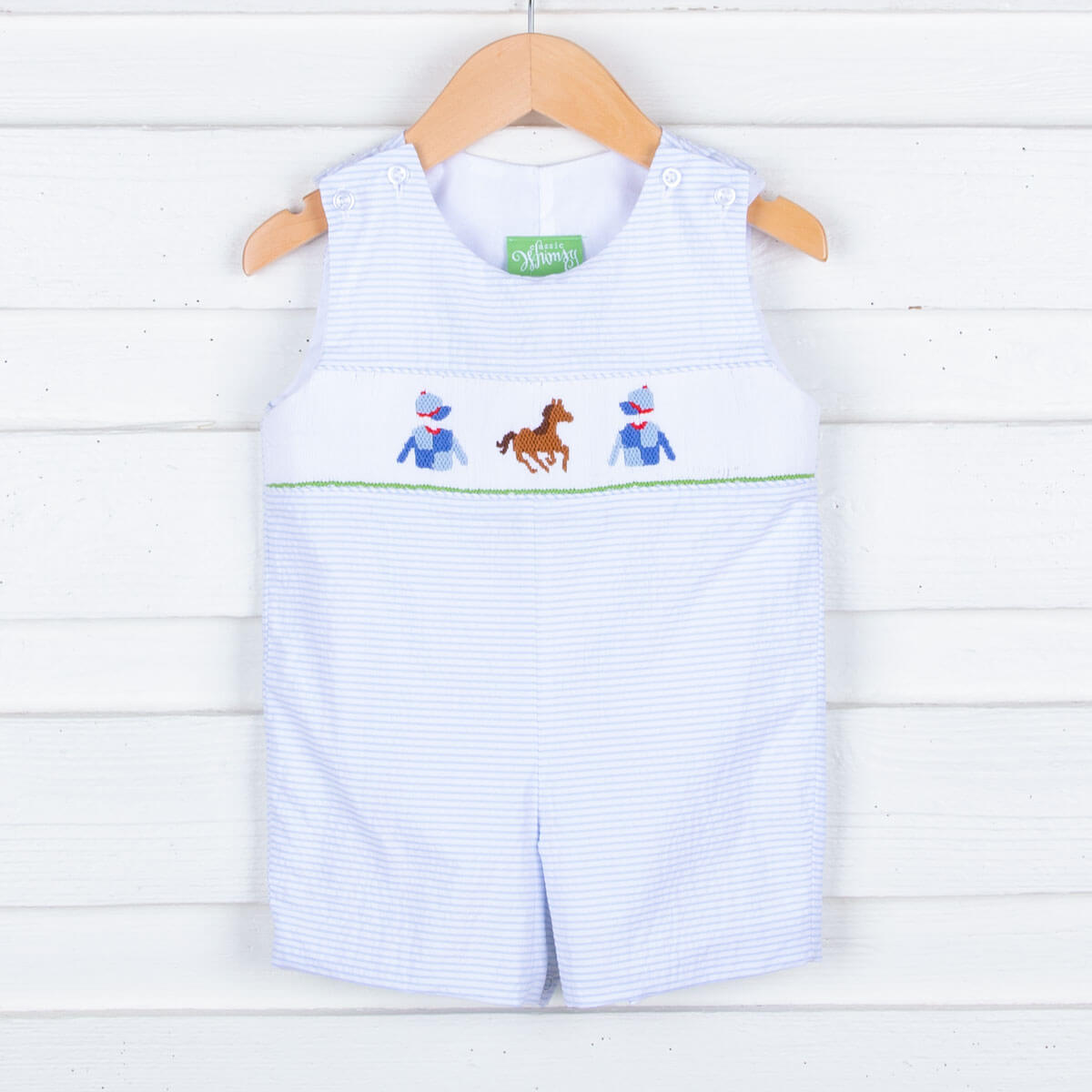 Derby Smocked Blue Stripe Jon Jon