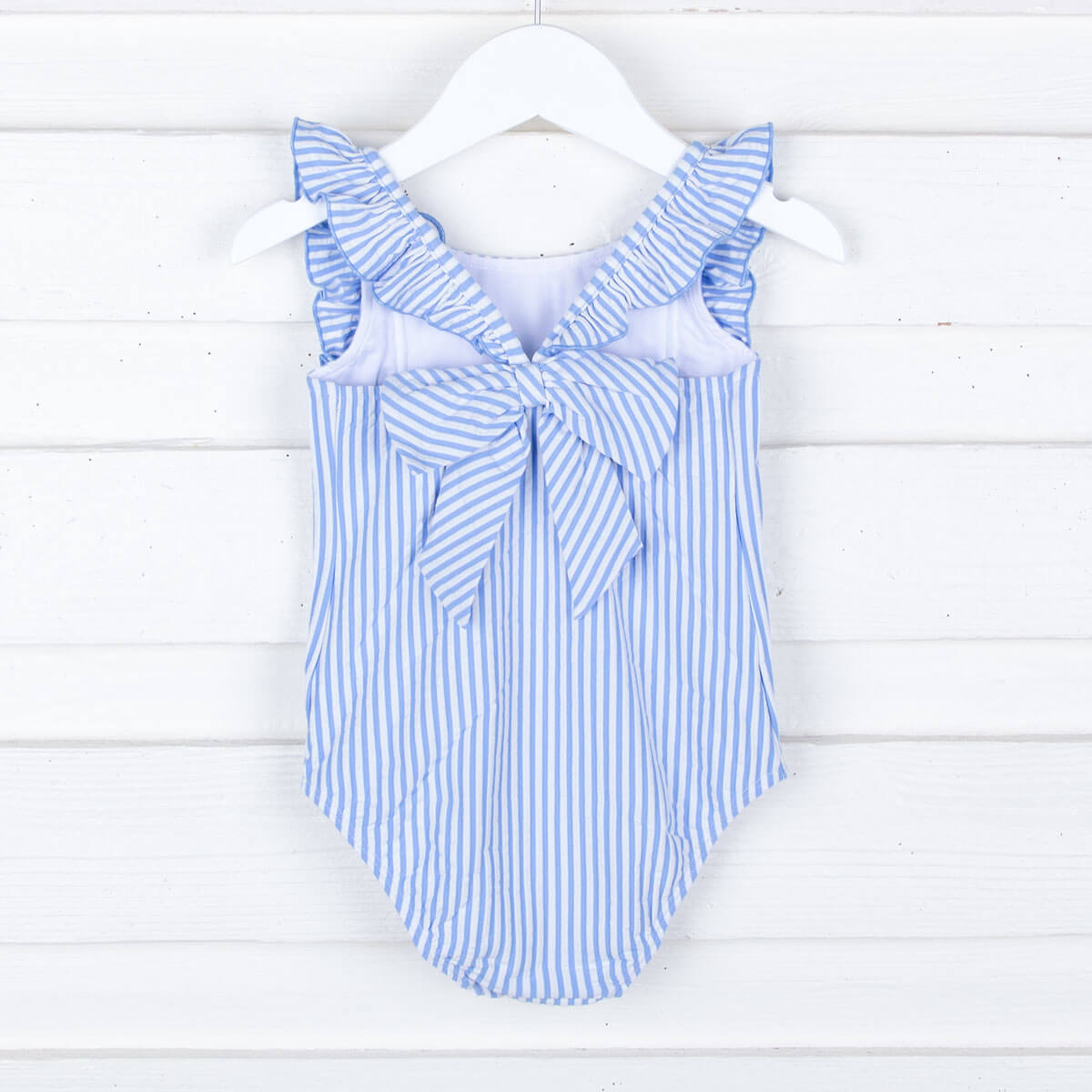 Daisy Blue Stripe Seersucker Swimsuit