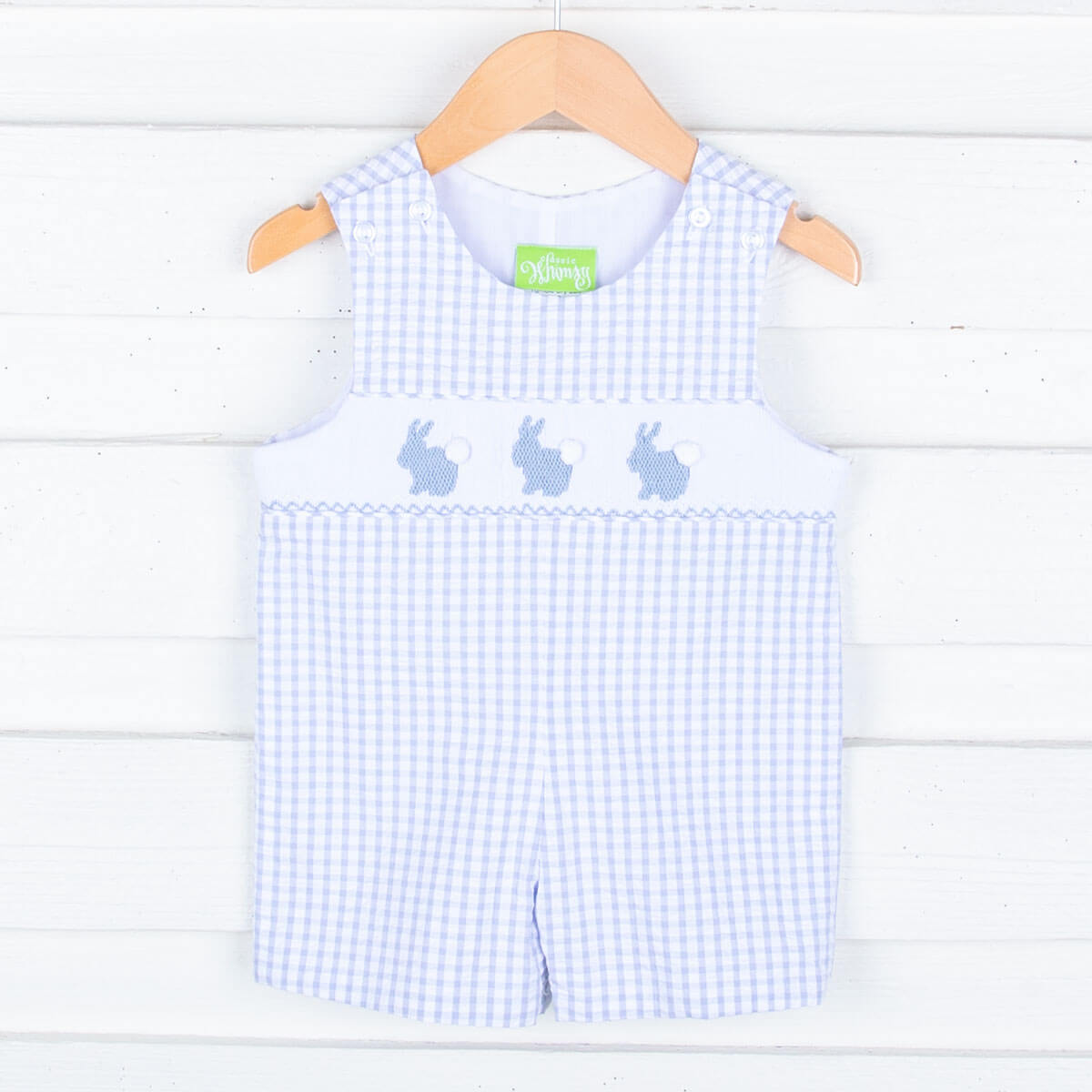 Bunny Smocked Light Blue Jon Jon
