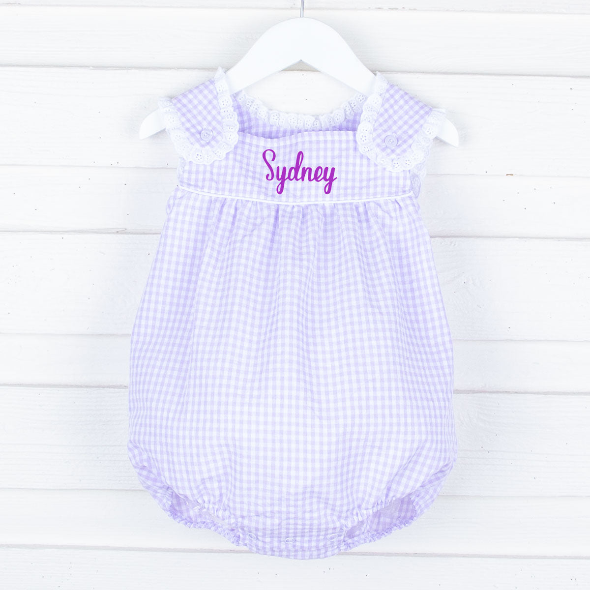 Purple Gingham Lulu Bubble
