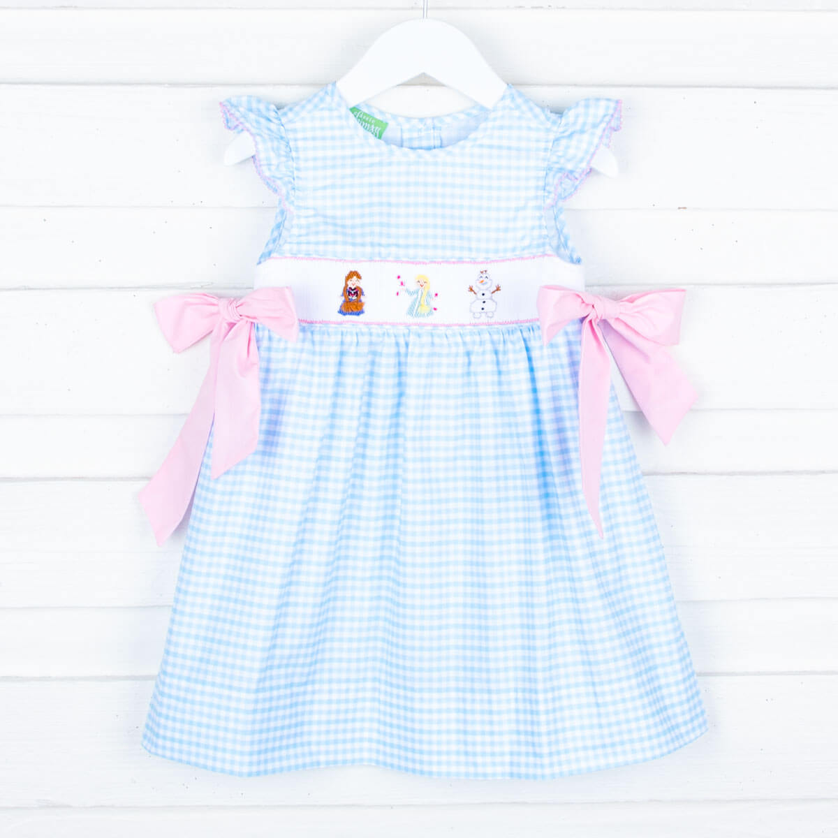 Ice Princess Smocked Beverly Dress Blue Gingham