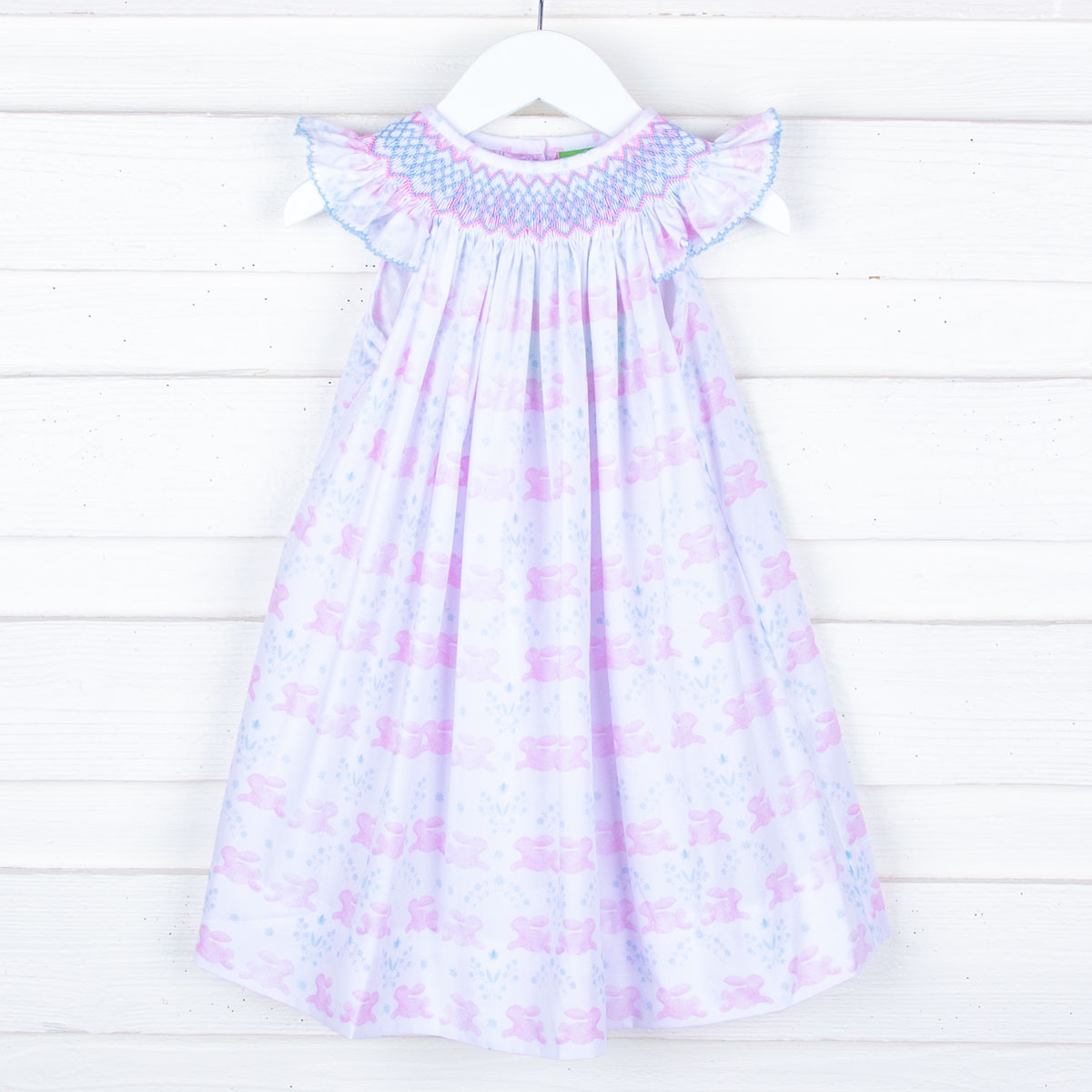 Geometric Smocked Bunny Bloom Dress