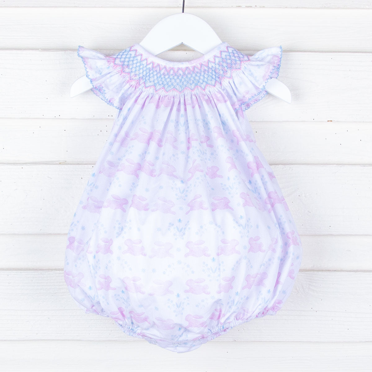 Geometric Smocked Bunny Bloom Bubble