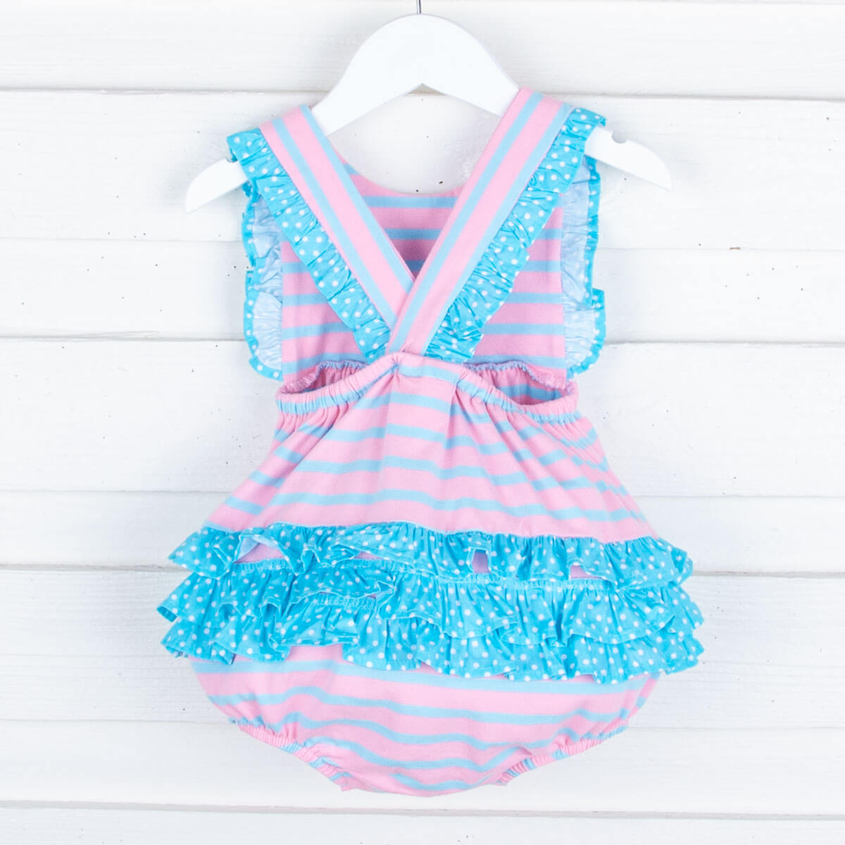 Under The Sea Mermaid Pink Knit Ruffle Bubble