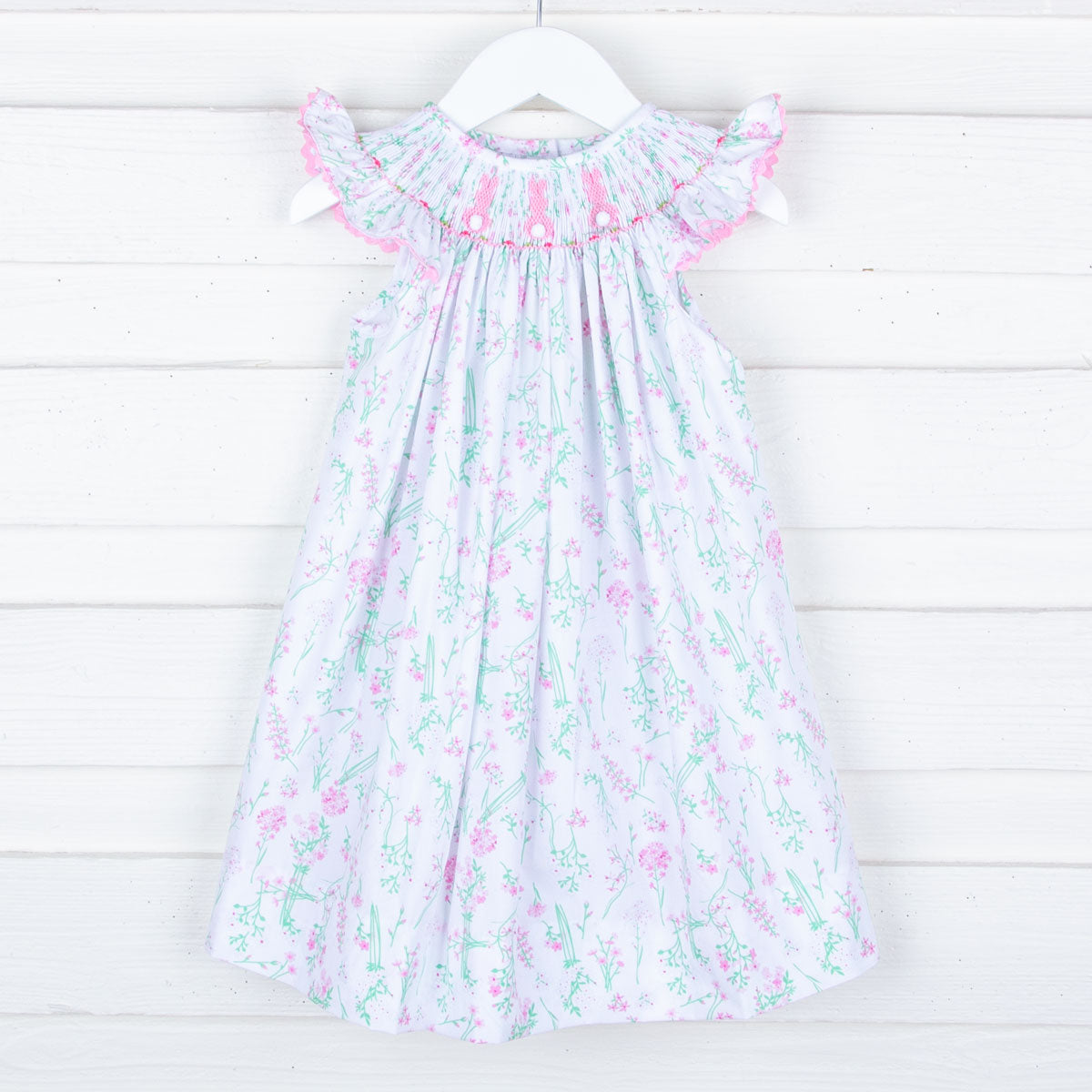 Bunny Smocked Spring Floral Dress