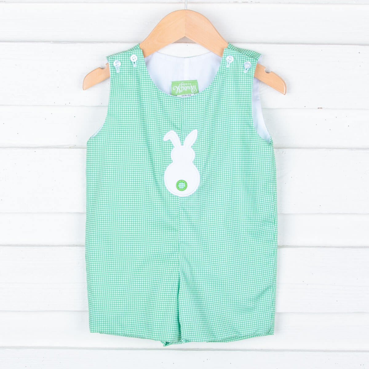 Bunny Green Gingham Jon Jon