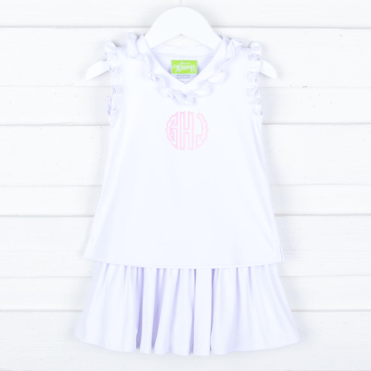 White Ruffle Tennis Skirt Set