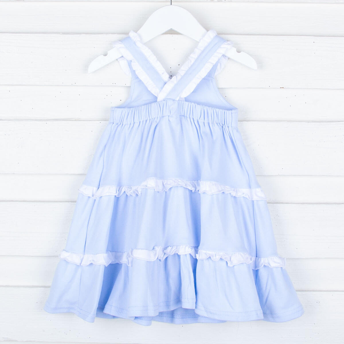 Callie Tiered Ruffle Dress Blue