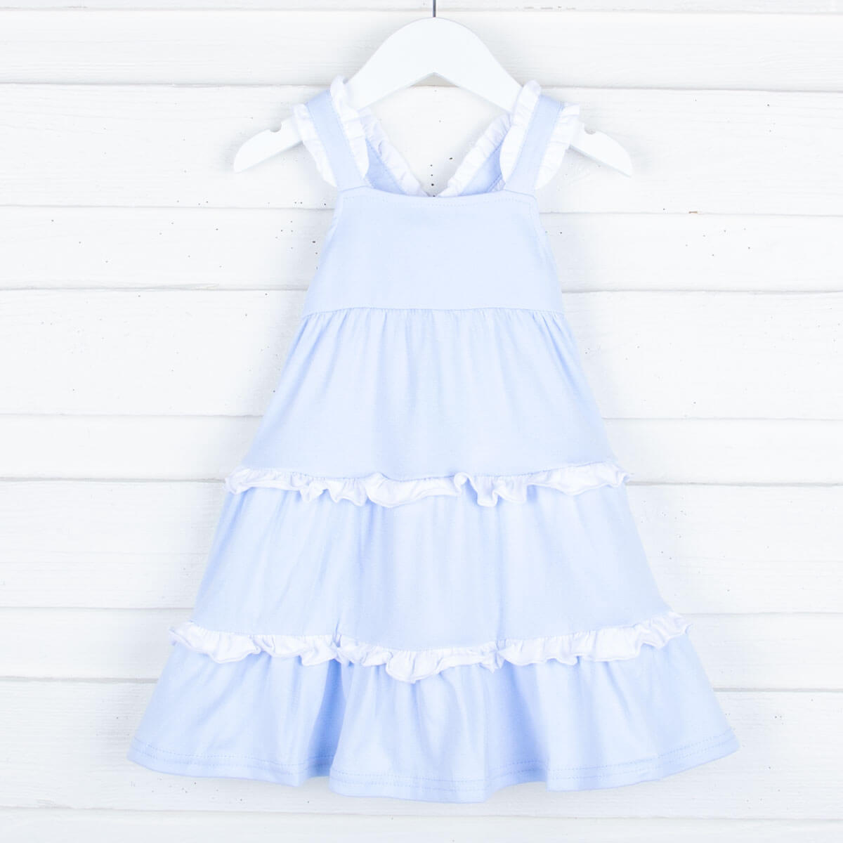 Callie Tiered Ruffle Dress Blue