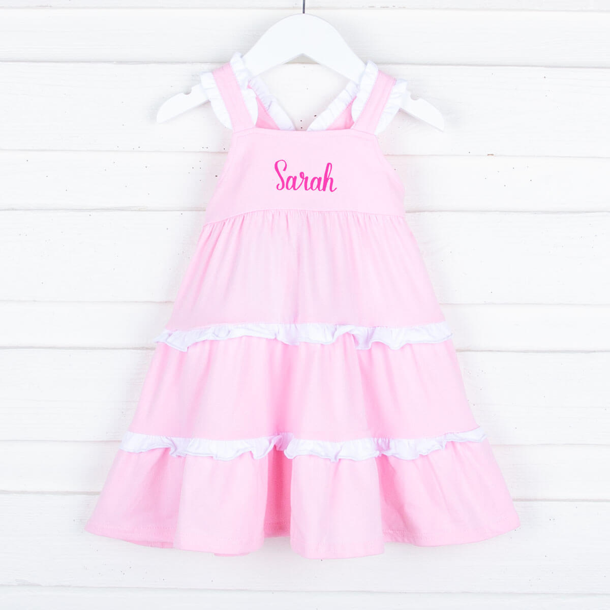 Callie Tiered Ruffle Dress Pink