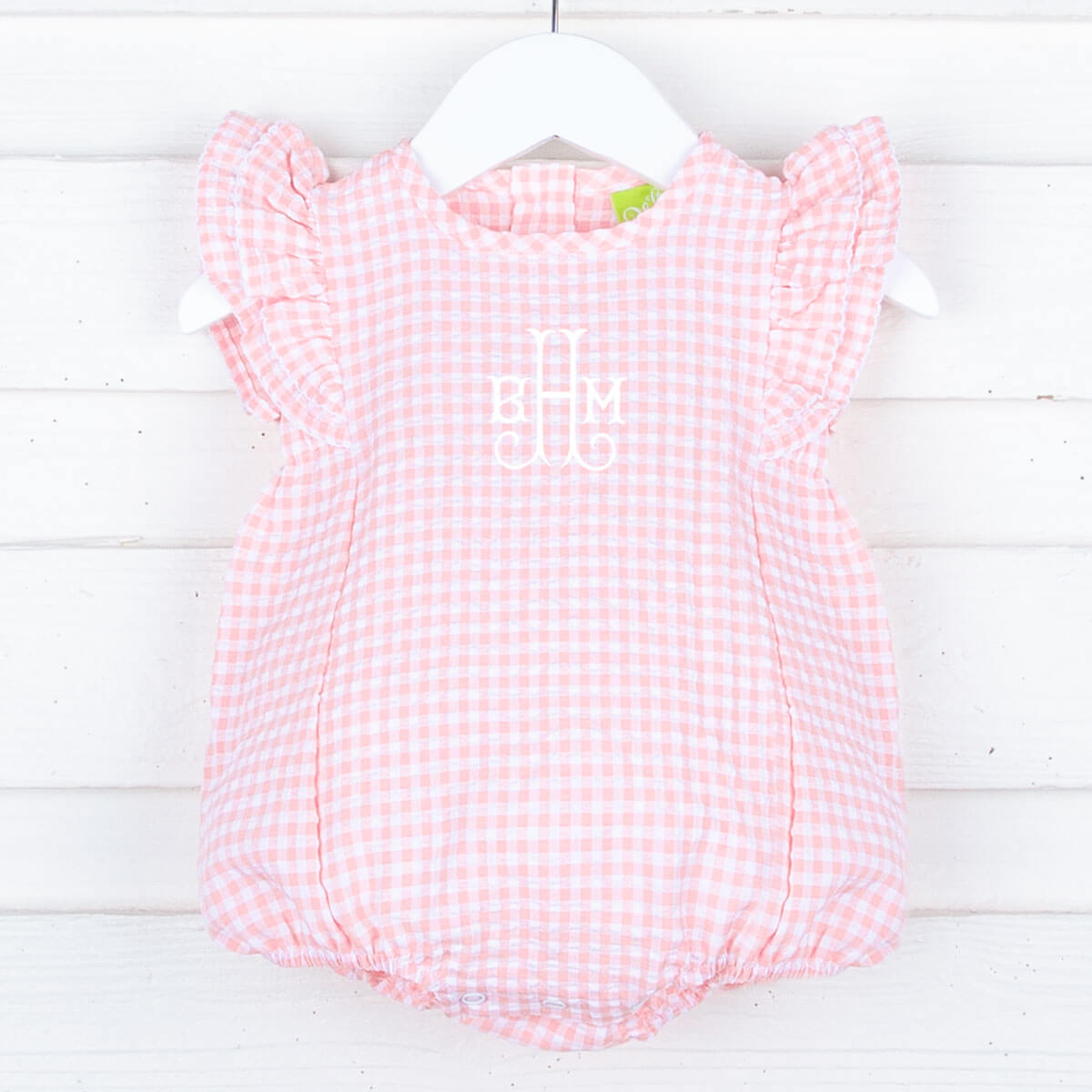 Peach Gingham Waterfall Bubble