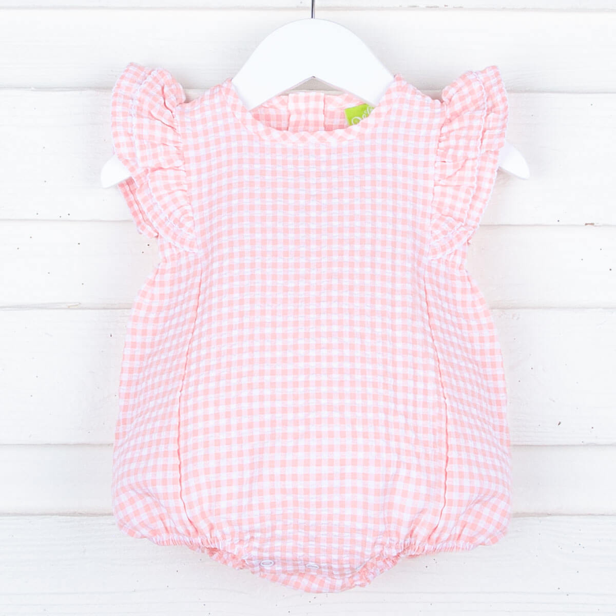 Peach Gingham Waterfall Bubble