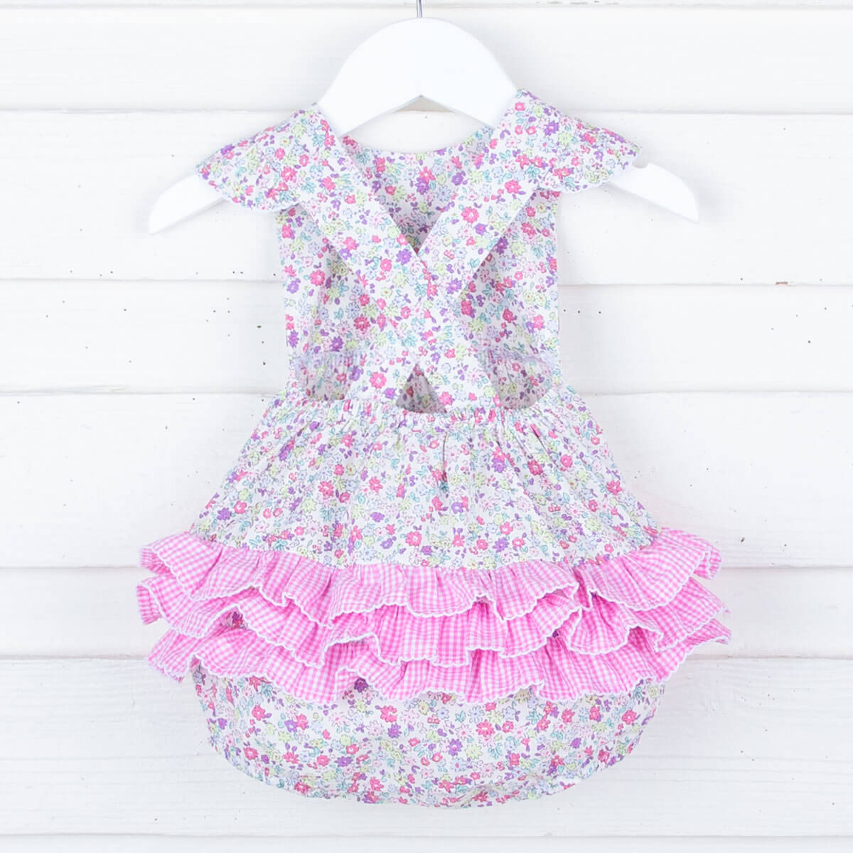 Spring Garden Floral Ruffle Bubble