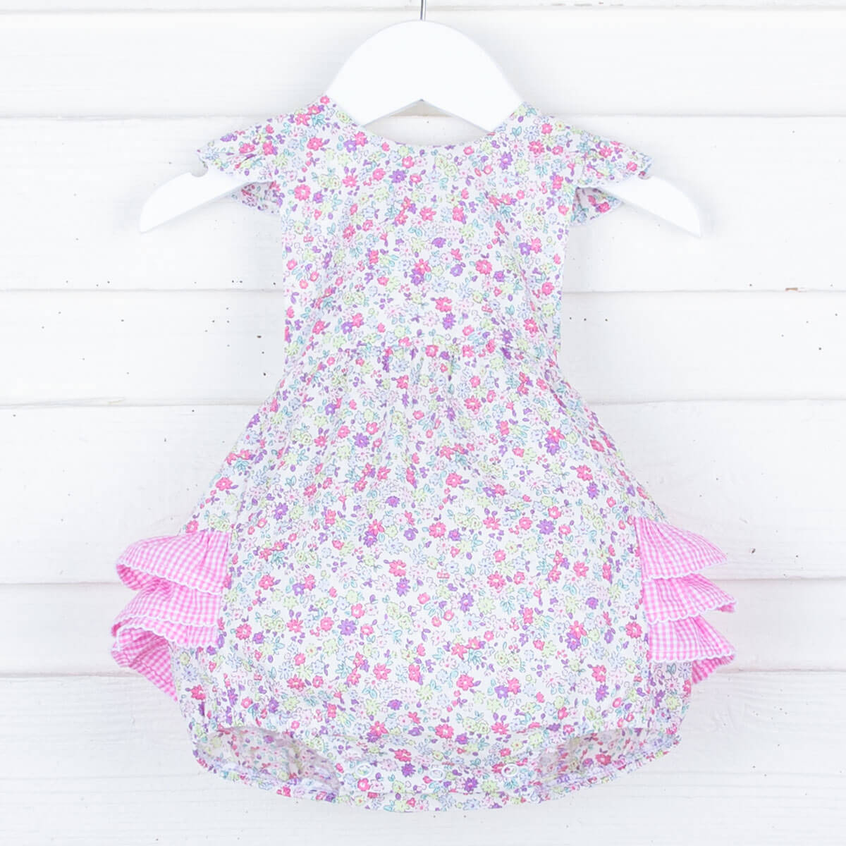 Spring Garden Floral Ruffle Bubble