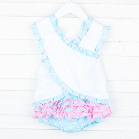 Floral Mouse Ears Mint Popover Set