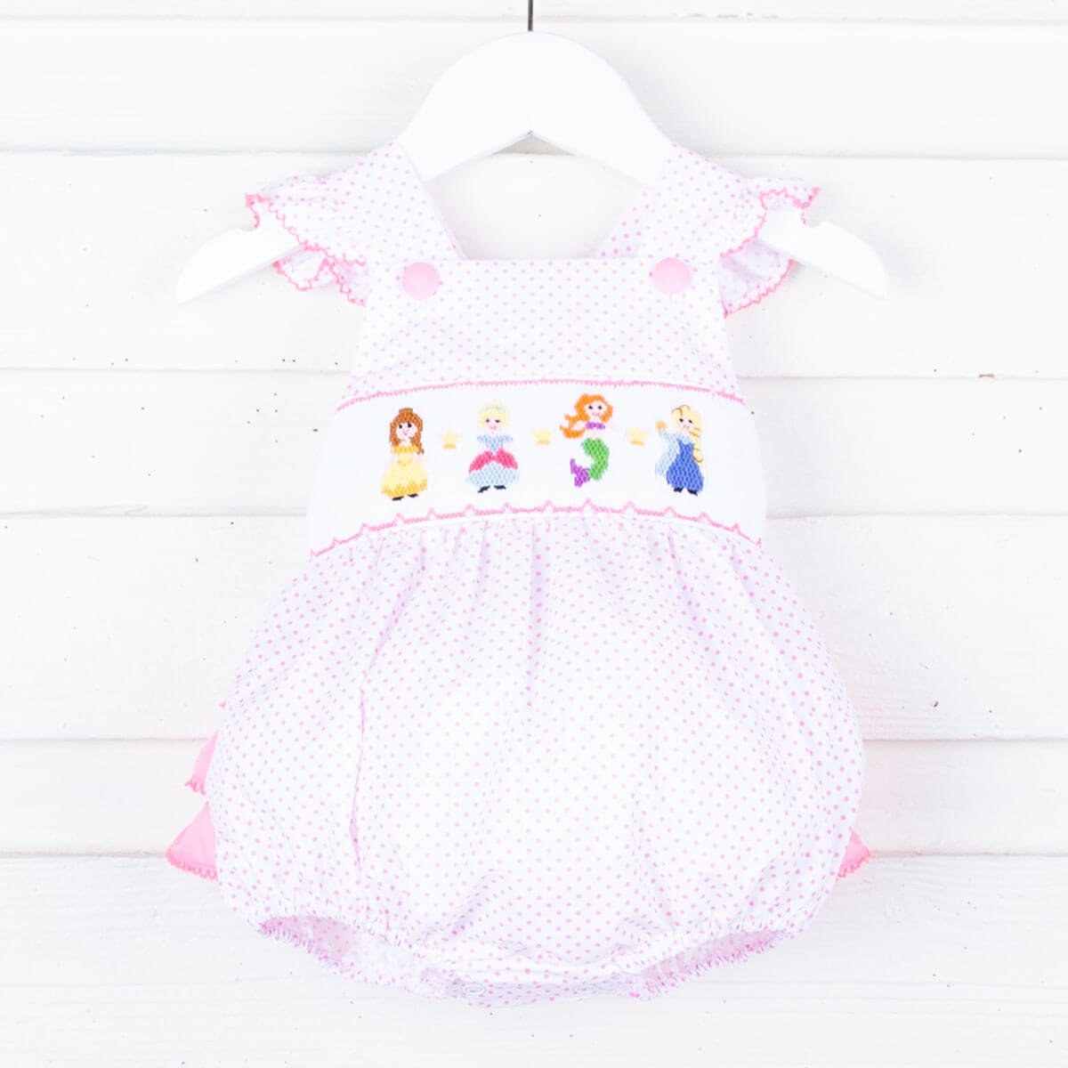 Princess Friends Smocked Ruffle Bubble