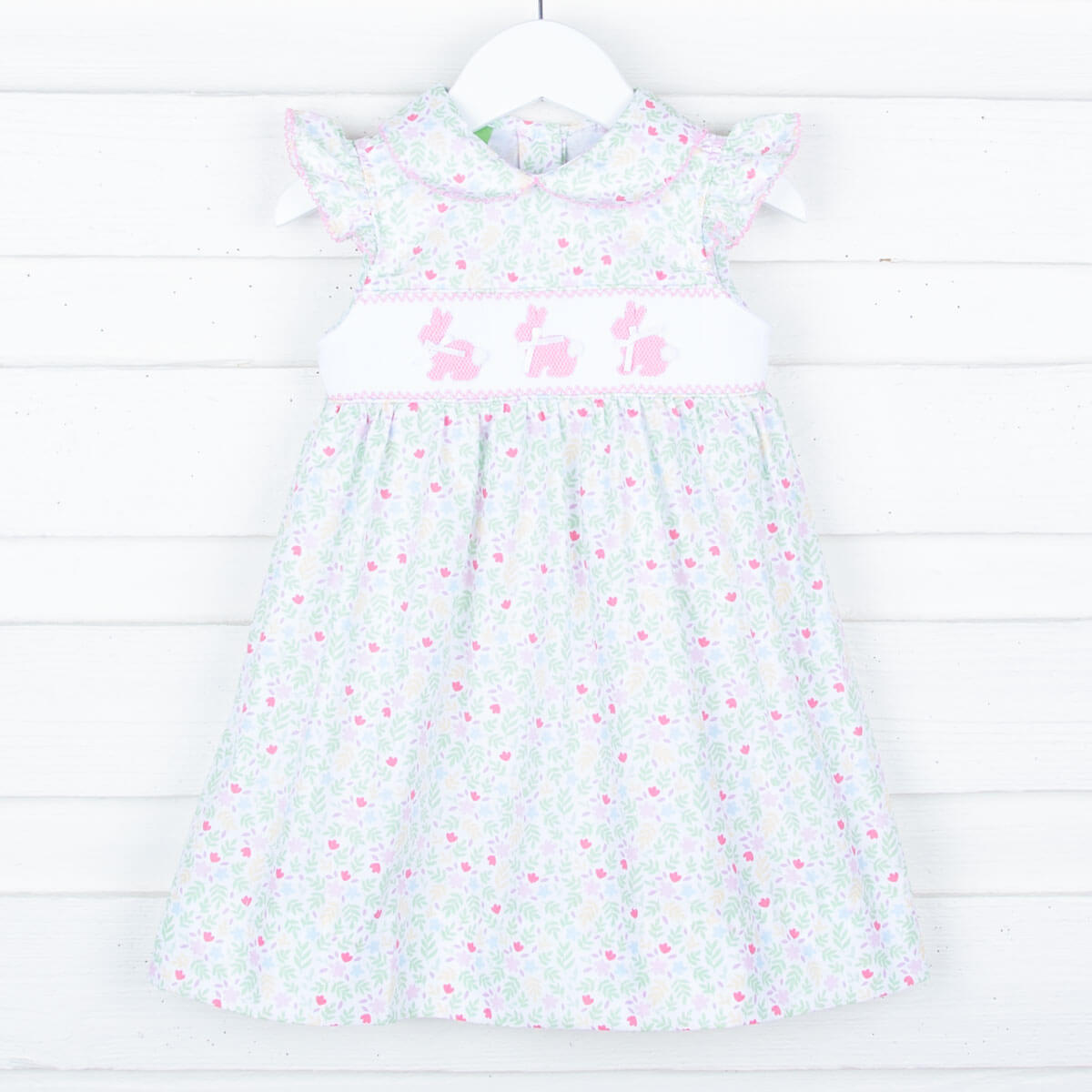 Bow Bunny Smocked Floral Collared Dress