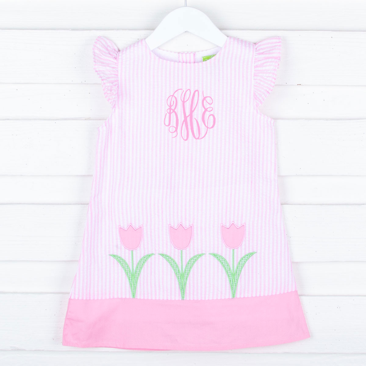 Tulip Garden Pink Stripe Dress