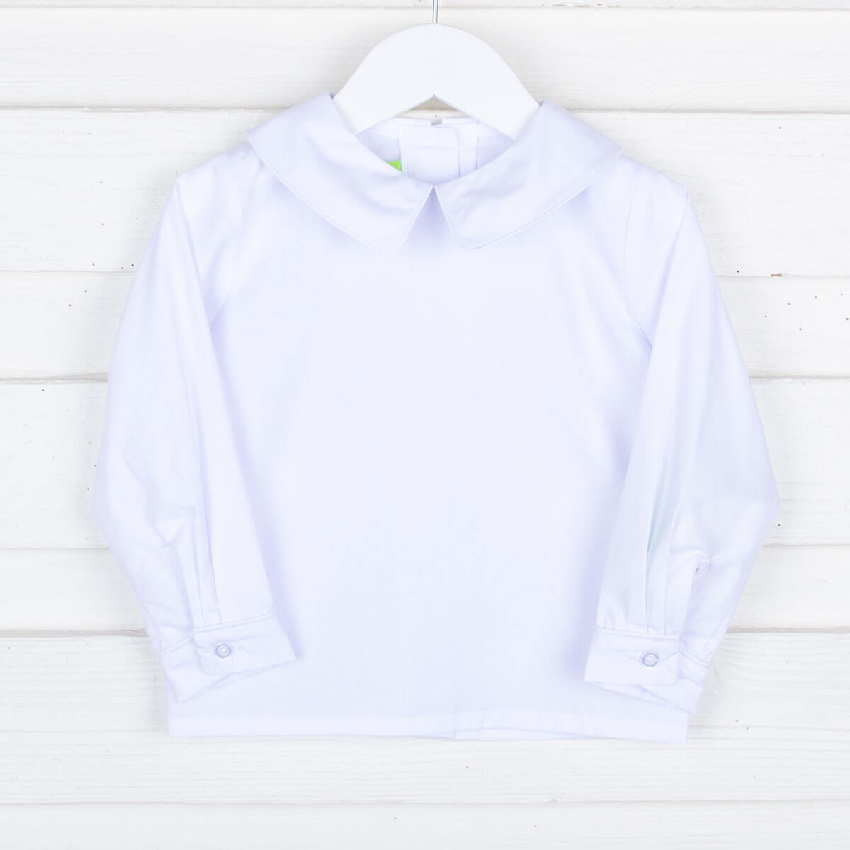 Boys White Long Sleeve Undershirt