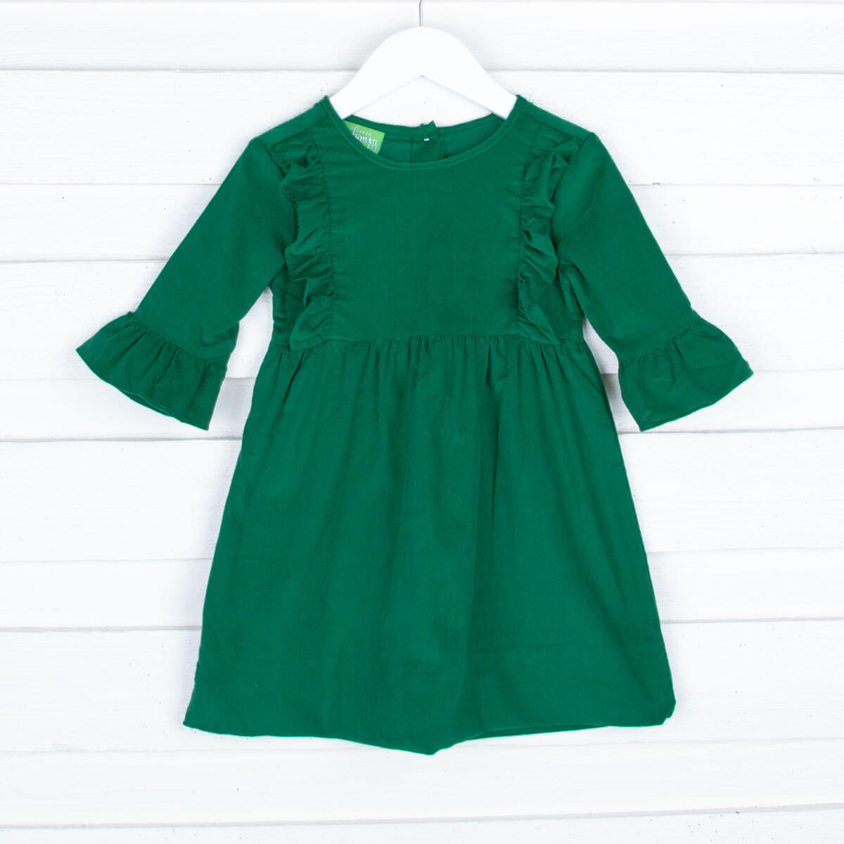 Green Corduroy Olivia Dress