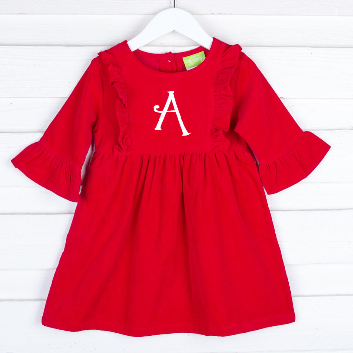 Red Corduroy Olivia Dress