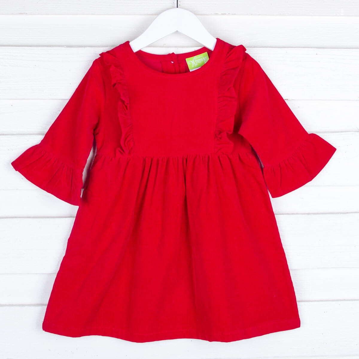 Red Corduroy Olivia Dress
