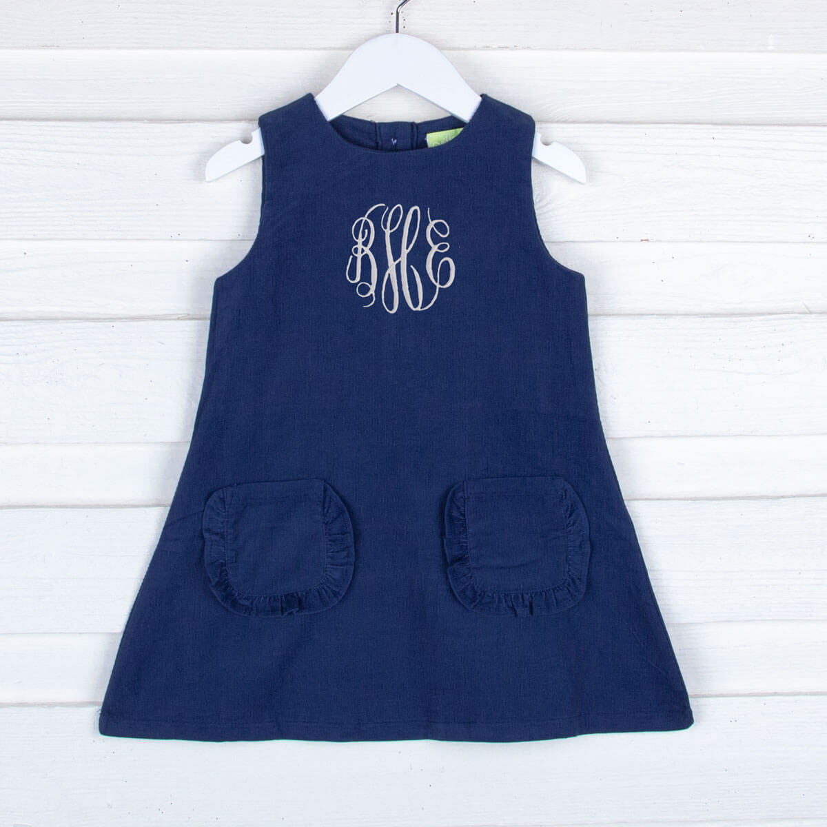 Navy Corduroy Graycen Jumper Dress