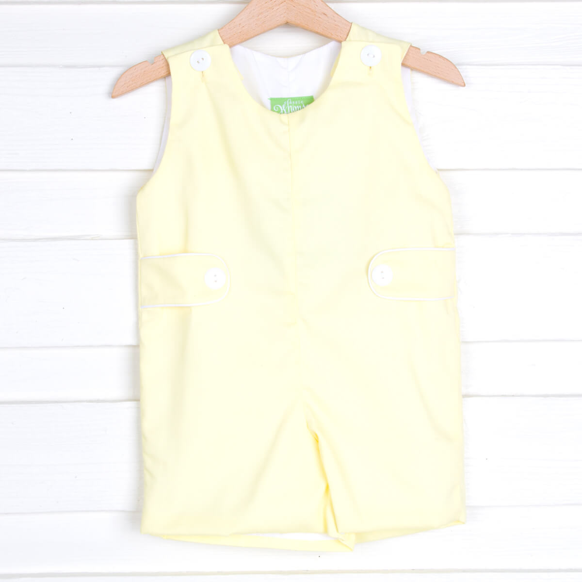 Yellow Pique Jon Jon with Tabs