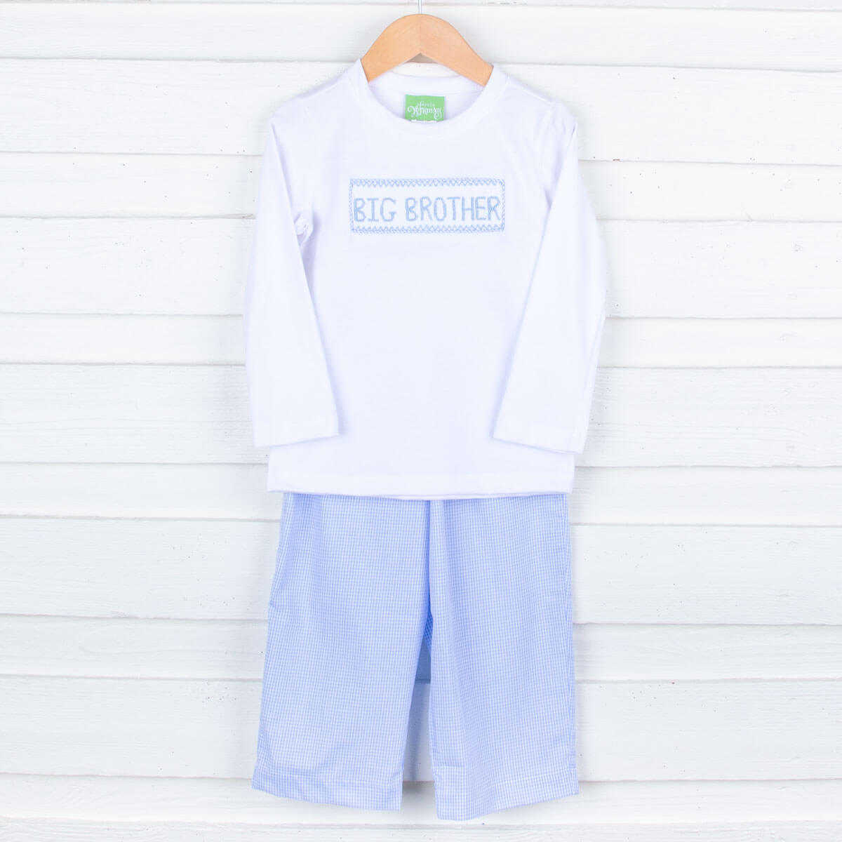 Big Brother Smocked Blue Pant Set