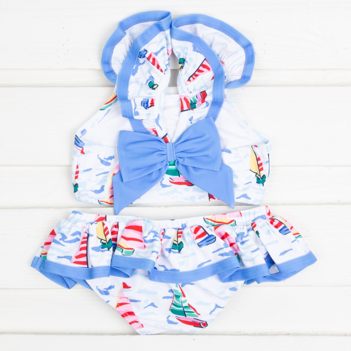 Watercolor Sailboat Two Piece Swimsuit