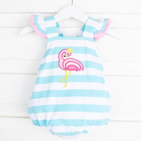 Mint Stripe Flamingo Bubble