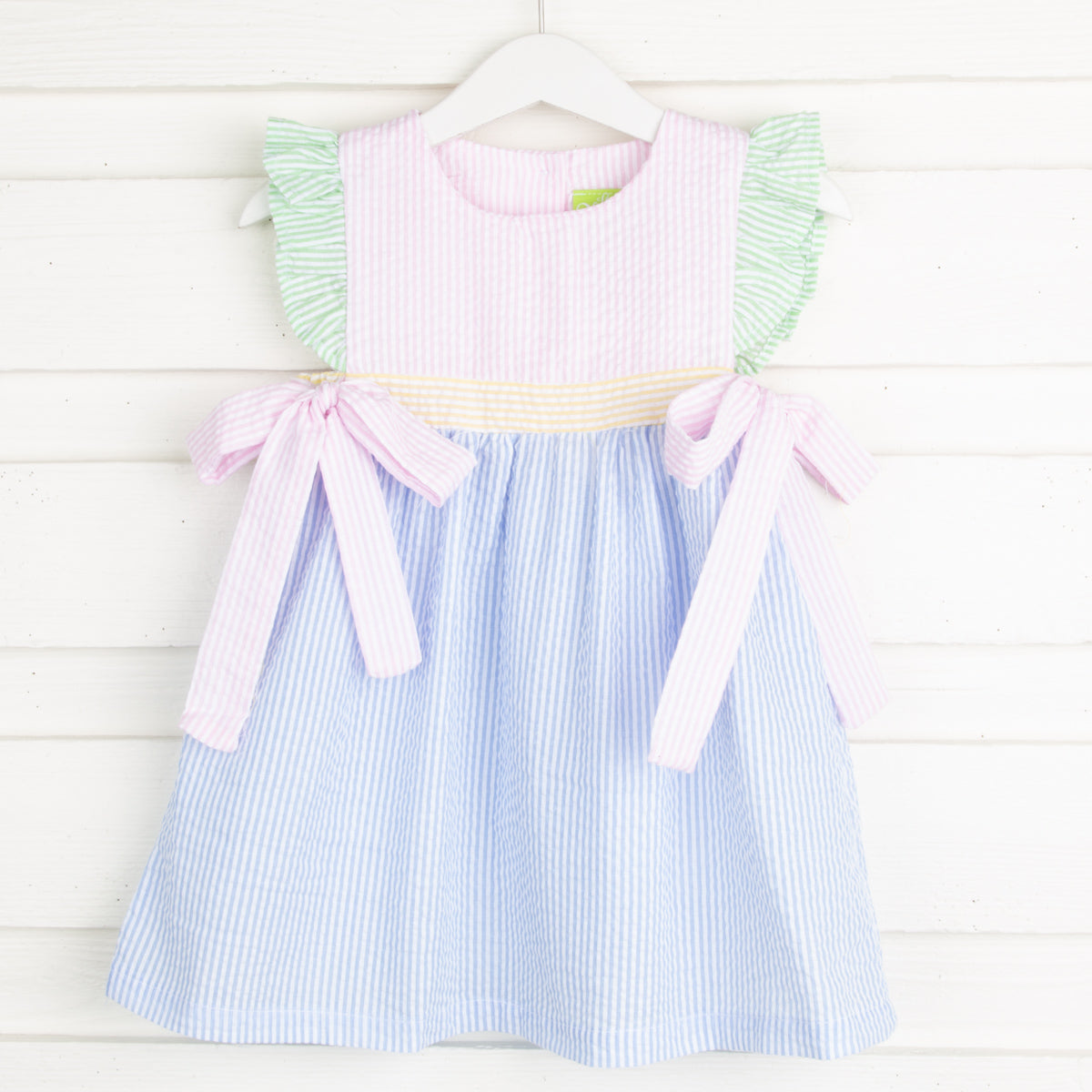 Multi Stripe Seersucker Avery Dress