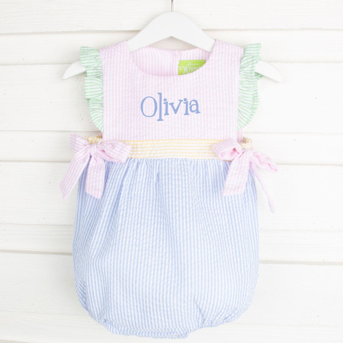 Multi Stripe Seersucker Avery Bubble