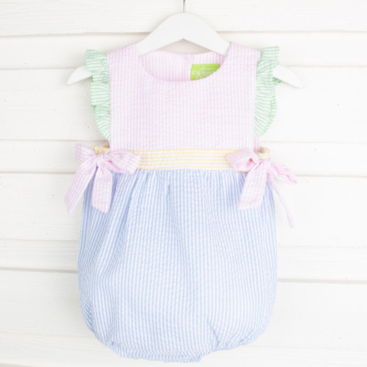 Multi Stripe Seersucker Avery Bubble