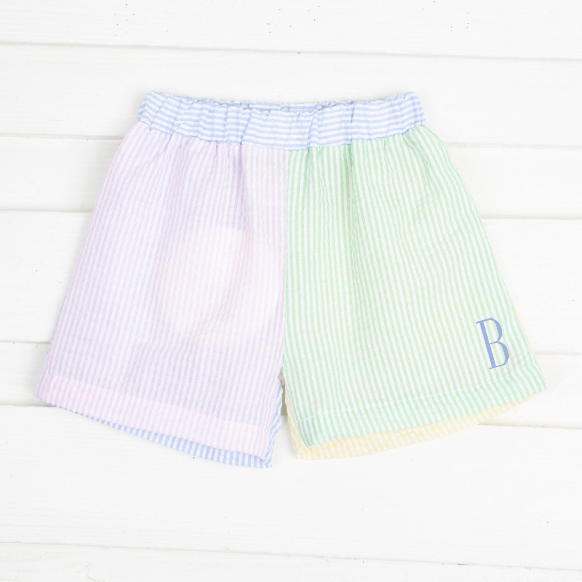 Multi Stripe Seersucker Shorts