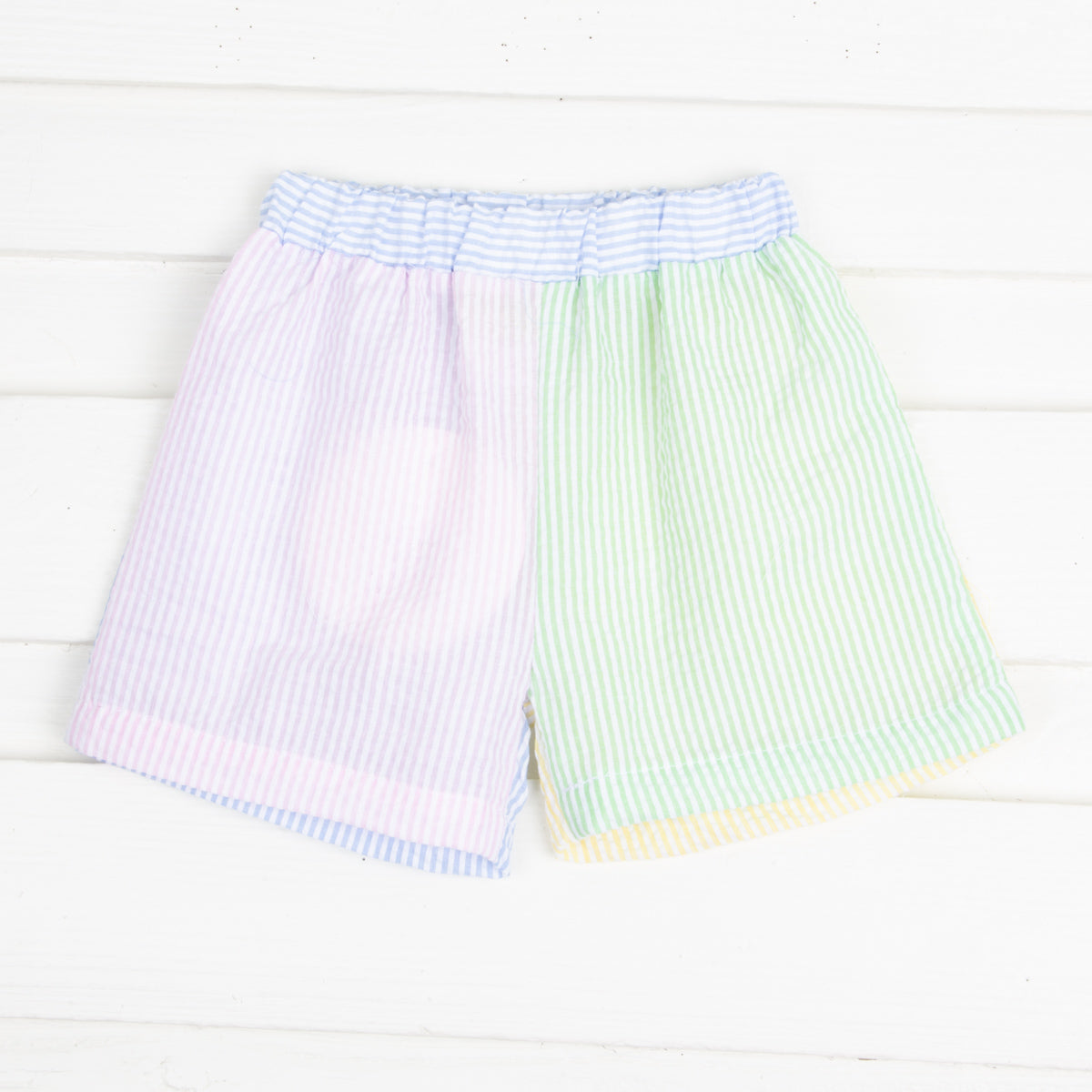 Multi Stripe Seersucker Shorts