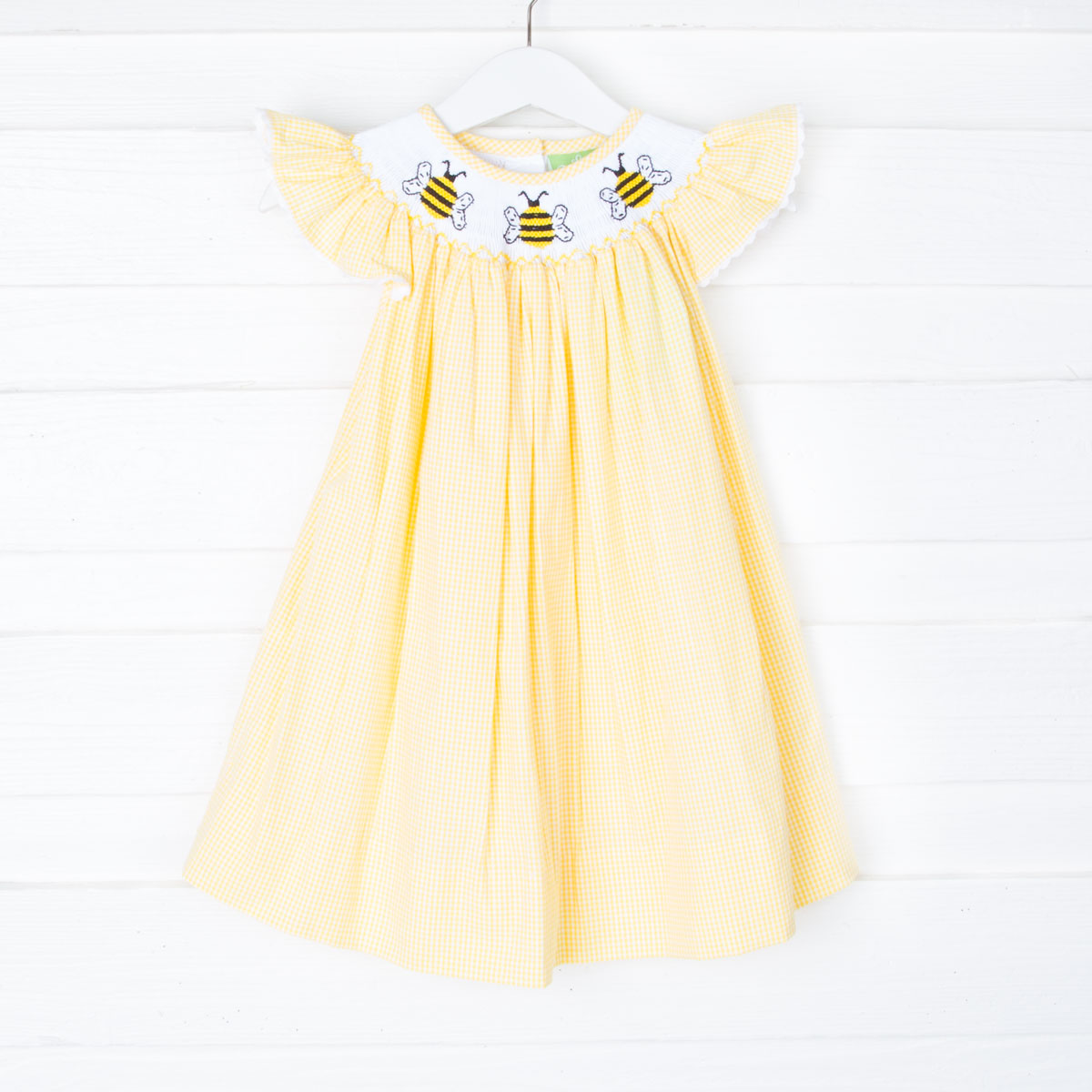 Buzzy Bee Smocked Bishop Dress