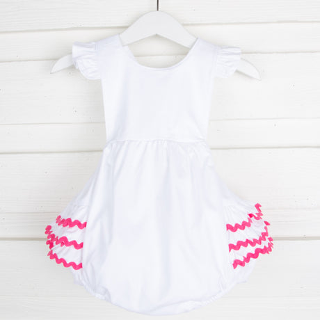 Solid White Ruffle Bubble