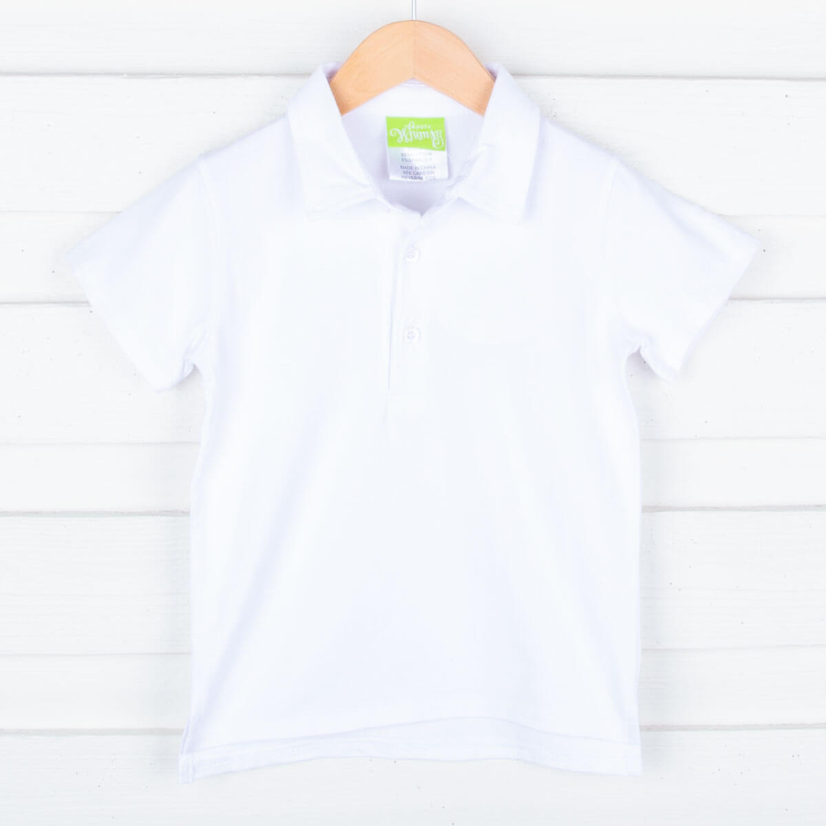 White Knit Polo Shirt