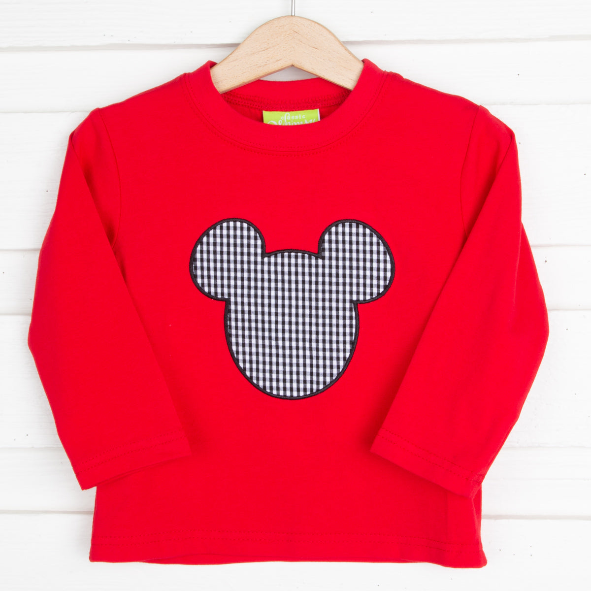 Mouse Ears Long Sleeve Shirt Red