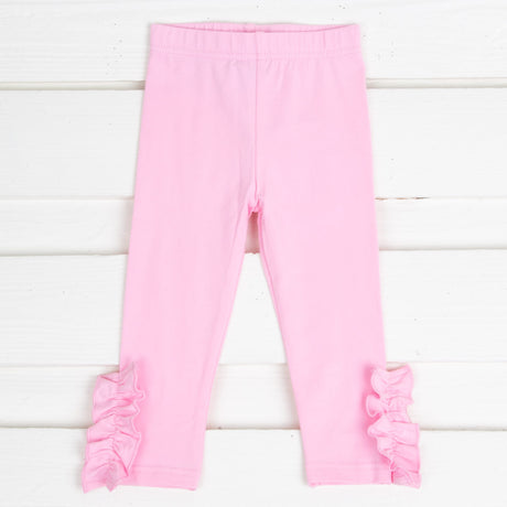 Pink Side Ruffle Leggings