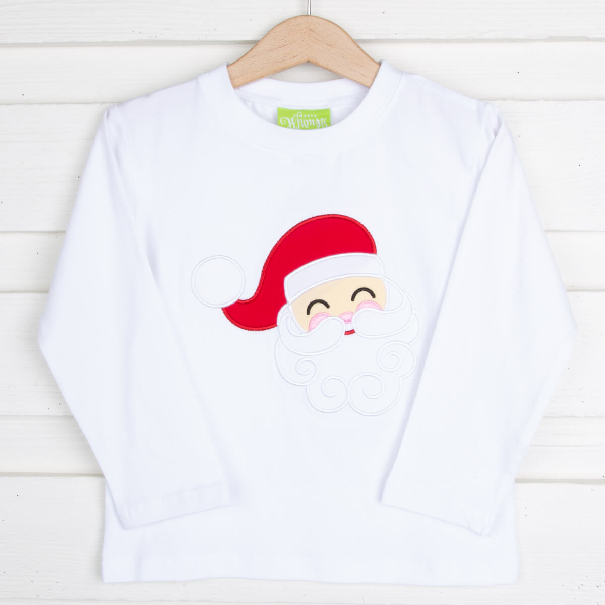 Happy Santa White Long Sleeve Shirt
