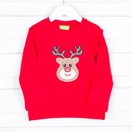 Oh Deer Red Long Sleeve Shirt