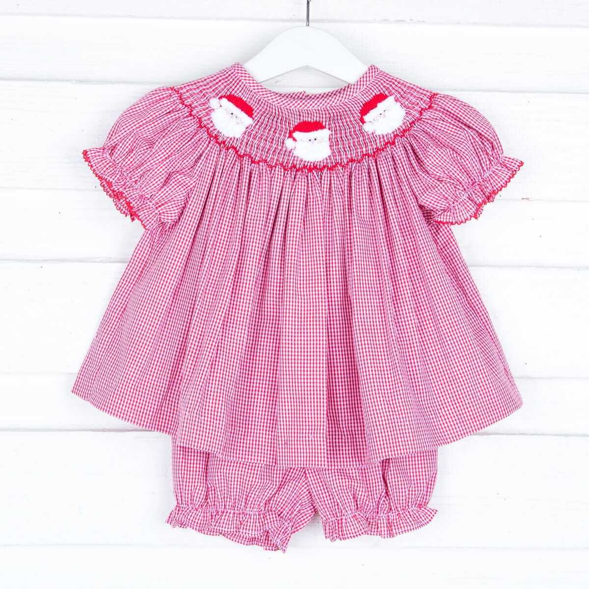 Santa's Favorite Smocked Bloomer Set